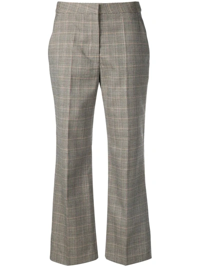 Stella Mccartney Checked Flare Trousers In Black