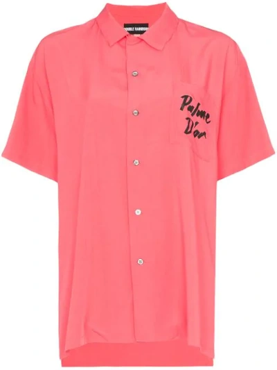 Double Rainbouu Palm D'or Hawaiian Shirt In Pink