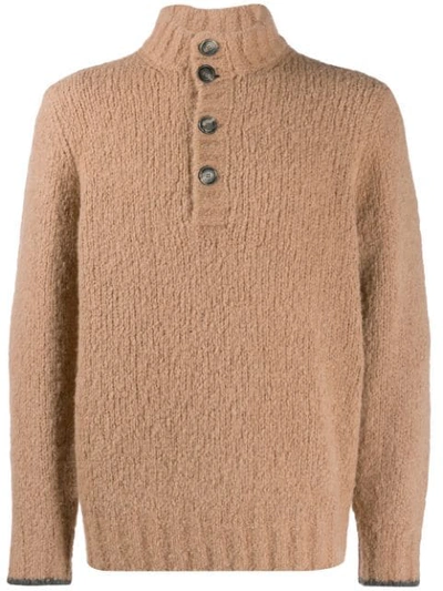 Brunello Cucinelli Chunky Knit Jumper In Brown