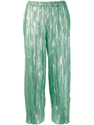 Forte Forte Shiny Harem Trousers In Green