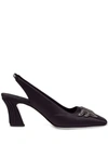 Fendi Ffreedom Embellished Slingback Pump In Black