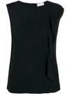 Red Valentino Red(v) Sleeveless Blouse In Black