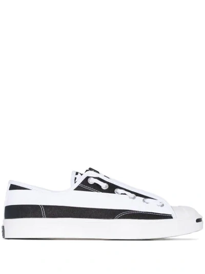Converse +  Takahiromiyashita Thesoloist. Jack Purcell Zip Printed Canvas Sneakers In Black ,white