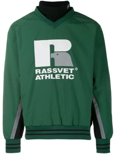 Rassvet X Russel Athletic Printed Sweatshirt In 2 Green