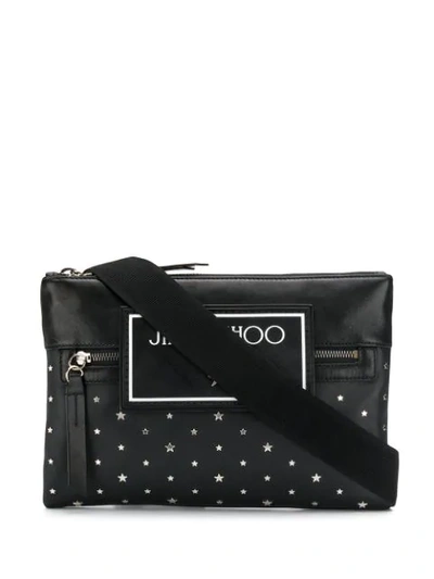 Jimmy Choo Kimi Star Studded Messenger Bag In Black