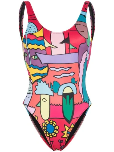Ellie Rassia Lily Printed Swimsuit In Multicolour