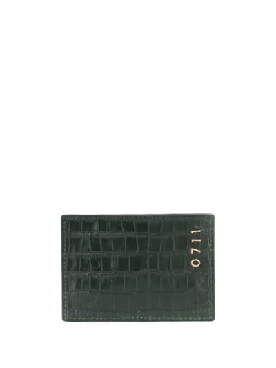 0711 Croco-effect Cardholder In Green