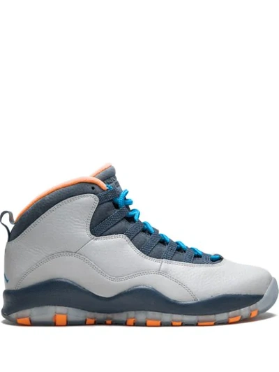 Jordan Air  Retro 10 Trainers In Grey