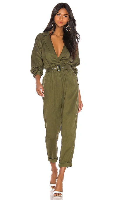 L'academie Reed Jumpsuit In Green