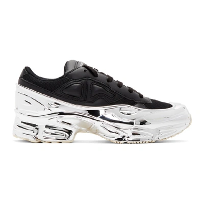 Raf Simons Black & Silver Adidas Originals Edition Ozweego Sneakers