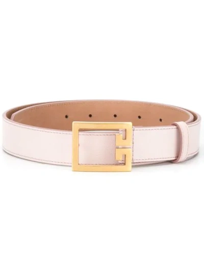 Givenchy Calfskin Leather Belt W/ Double-g Buckle In Pink