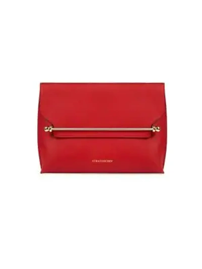 Strathberry East/west Stylist Leather Crossbody Bag In Ruby