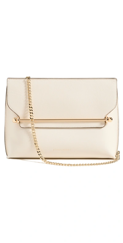 Strathberry East/west Stylist Leather Crossbody Bag In Vanilla
