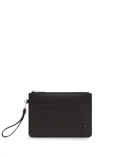 Fendi Zipped Slim Wallet In Black