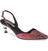 Yuul Yie Lissom Slingback Pump In Black/ Pink Python