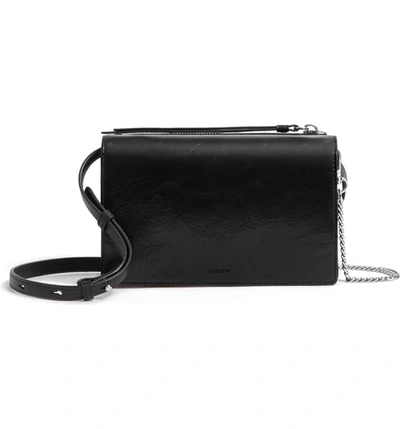 Allsaints Fetch Crossbody Bag - Black In Shiny Black