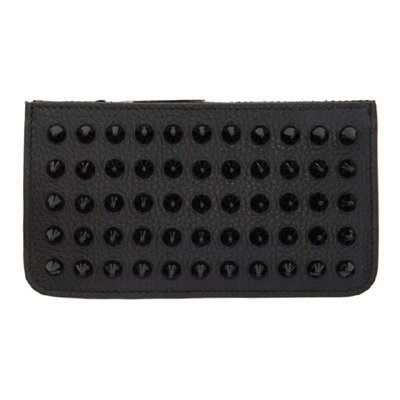 Christian Louboutin Panettone Spiked Leather Wallet In Cm53 Blkblk