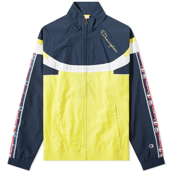 Champion Reverse Weave Taped Colour Block Track Top In Yellow | ModeSens