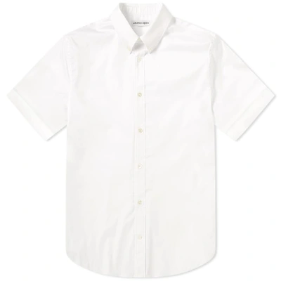 Alexander Mcqueen Short Sleeve Studded Collar Shirt In White