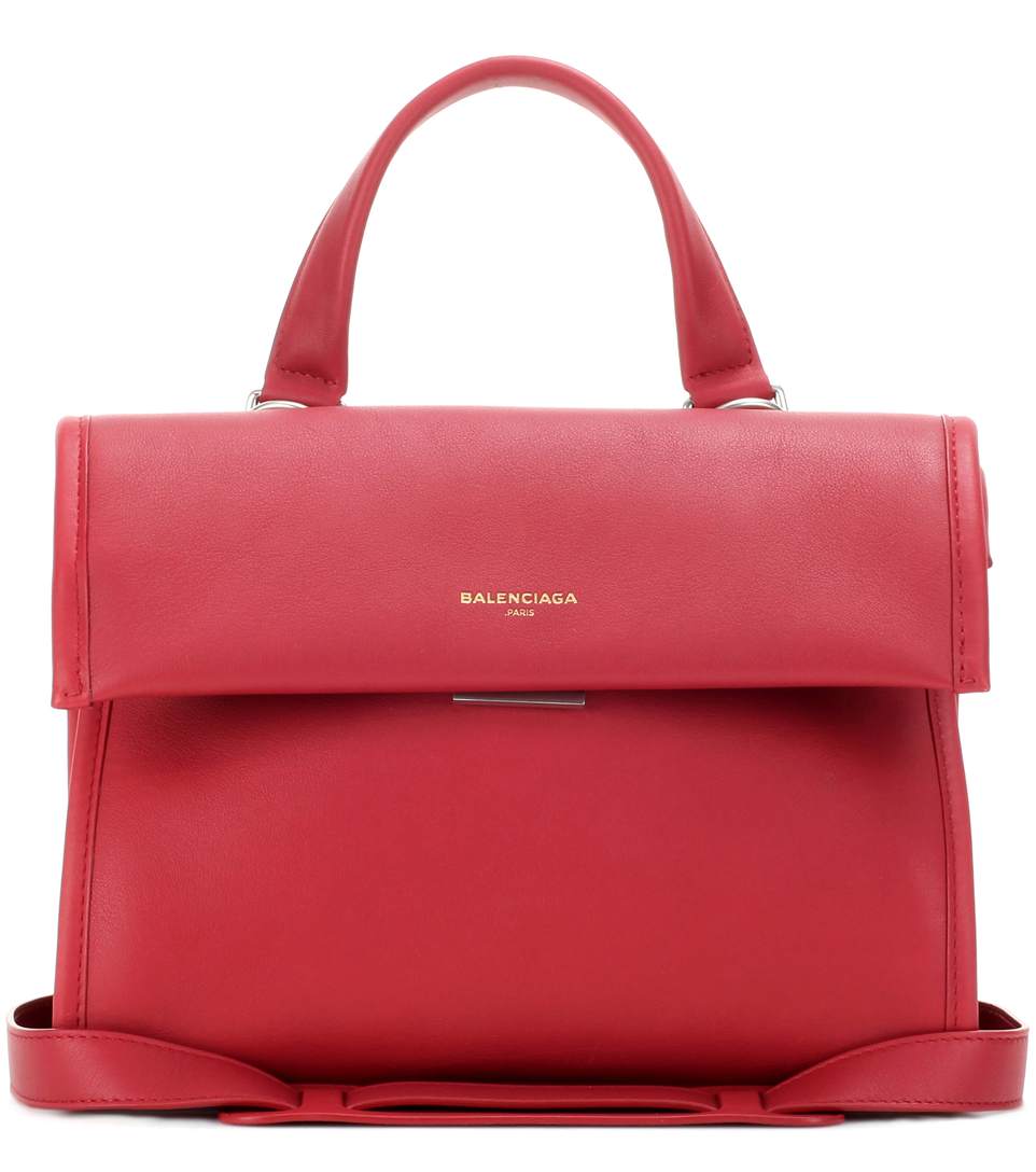 Balenciaga Tool Satchel Small Leather Tote Bag In Rouge Groseille ...