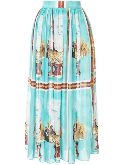 Tata Naka All-over Print Skirt In Mint Multi
