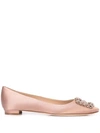 Manolo Blahnik Hangisi Ballerinas In Pink