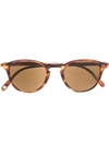 Garrett Leight Hampton Round-frame Sunglasses In Brown