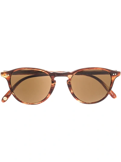 Garrett Leight Hampton Round-frame Sunglasses In Brown