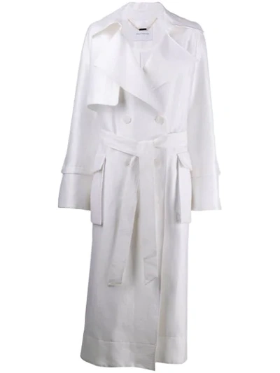 Camilla And Marc Belted Double-breasted Coat In White