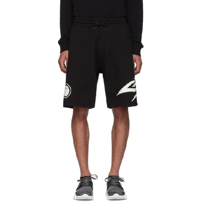 Givenchy Glow-in-the-dark Logo-print Loopback Cotton-jersey Shorts In Black