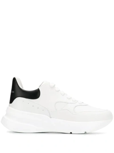 Alexander Mcqueen Oversized Runner Sneakers In White/black