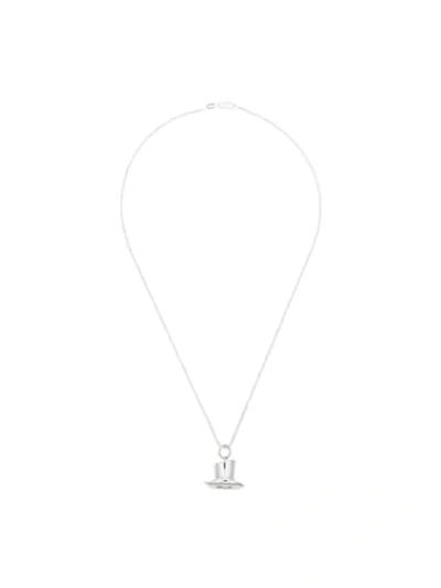 Hatton Labs Top Hat Necklace In White