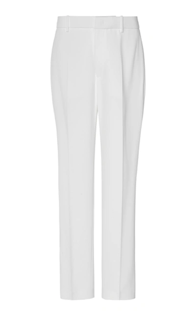 Joseph Coman Cropped Stretch-gabardine Pants In White