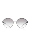 Alaia Sunglasses Le Petale Round-frame Metal Sunglasses In Black