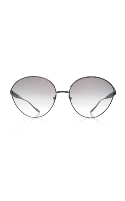 Alaia Sunglasses Le Petale Round-frame Metal Sunglasses In Black