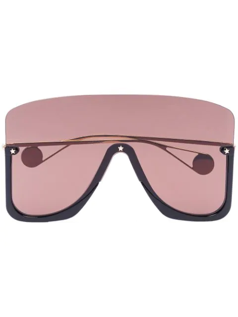 gucci oversized shield sunglasses