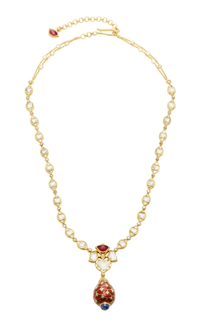 Amrapali Ruby Necklace In Gold