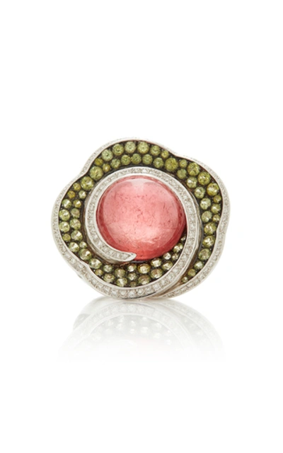 Amrapali 18k Gold And Multi-stone Ring In Pink