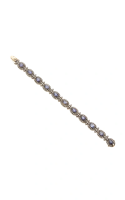 Amrapali 18k Gold, Iolite And Diamond Bracelet In Blue