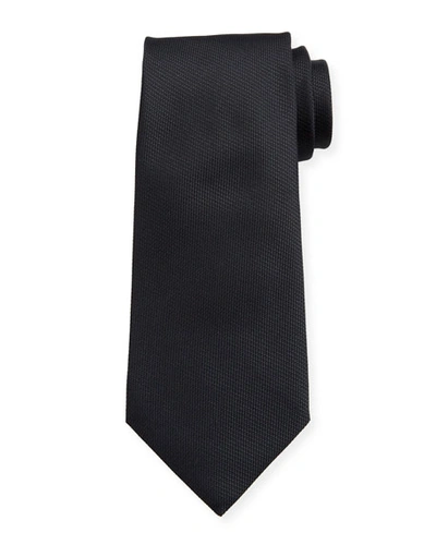 Tom Ford Men's Solid Silk-blend Tie In Black