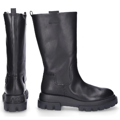 Agl Attilio Giusti Leombruni Boots D756508  Smooth Leather Black