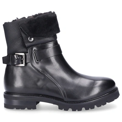 Agl Attilio Giusti Leombruni Ankle Boots D716514 Calfskin In Black