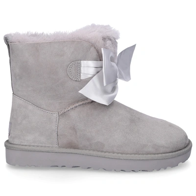 Ugg Ankle Boots Grey Gita Bow