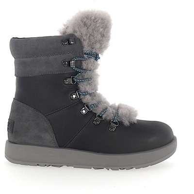 Ugg Ankle Boots Viki Lambskin In Grey