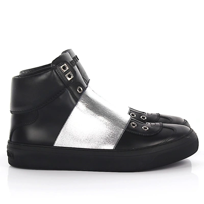 Jimmy Choo High-top Sneakers Hillary Calfskin In Black