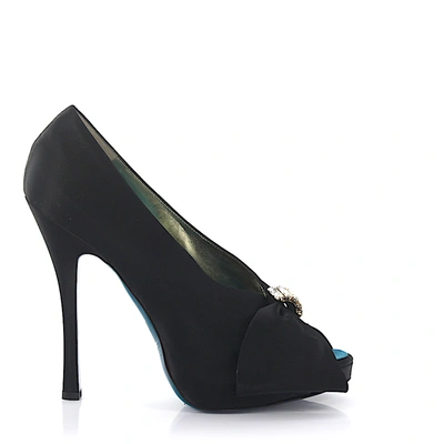 Dsquared2 Heeled Peep Toes In Black