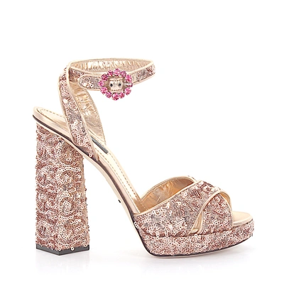 Dolce & Gabbana Platform Sandals In Pink