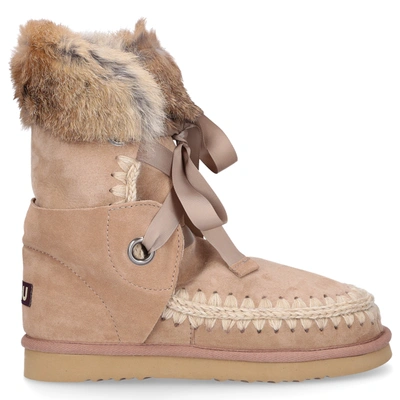 Mou Ankle Boots Beige Lace