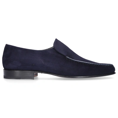 Moreschi Slip-on Shoes Baviera  Suede In Blue