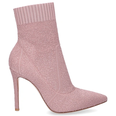 Gianvito Rossi Ankle Boots Fiona Textile In Pink